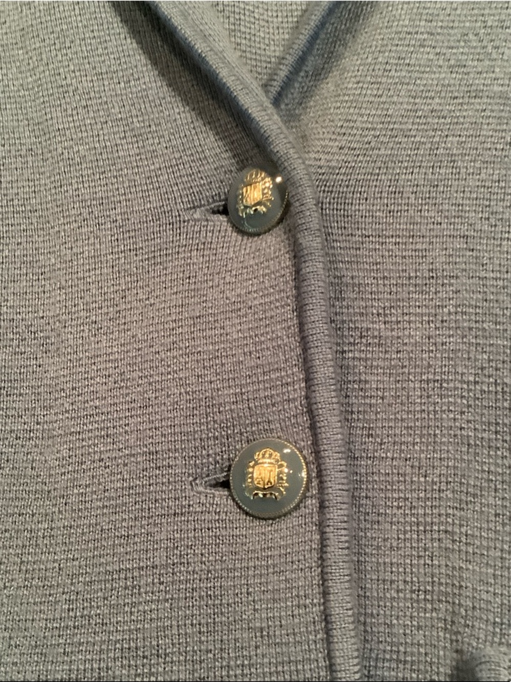 Talbots Powder Blue Button-Front Knit Blazer - Picture 6 of 6